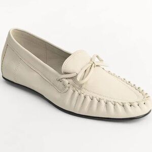 Zara women’s spring 25 gathered soft leather loafers